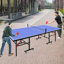Table de tennis de table Kendric pliable portable avec filet de serrage rapide et roulettes verrouillables-136178661-136178662