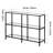 3-Tier Glass Console Table, Modern Rectangle Sofa Side Table with Tempered Glass Top and Iron Legs, Consloe Desk with Anti-Tip Device for Living Room, Hallway, Entryway, Foyer-1191303753