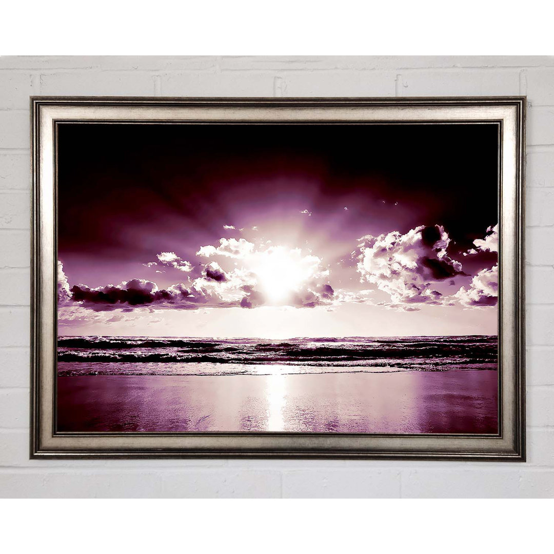 Gerahmtes Wandbild Purple Sunbeams