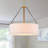 4-light Linen Drum Pendant