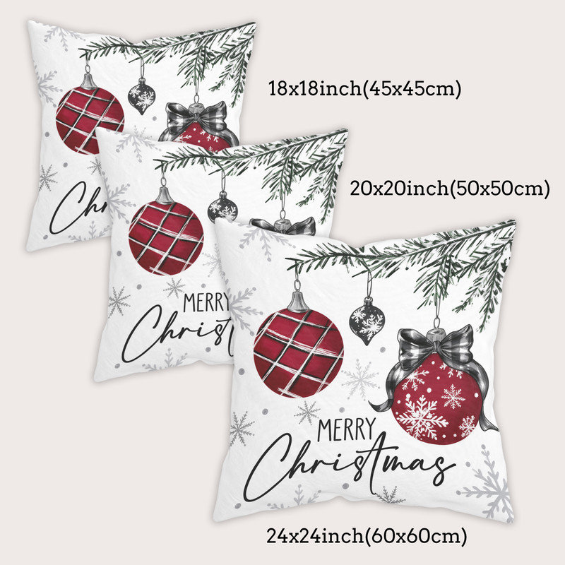 Housses de coussin JYK, Pin rouge et noir