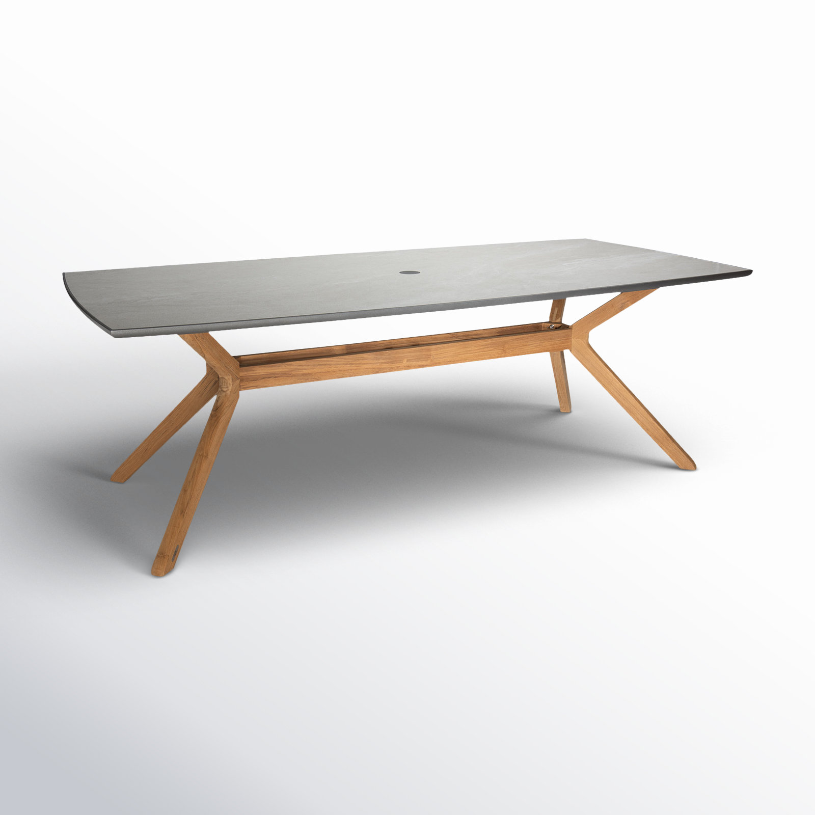Amira 87'' Ceramic Outdoor Dining Table, 29.5" H x 87" W x 40" D