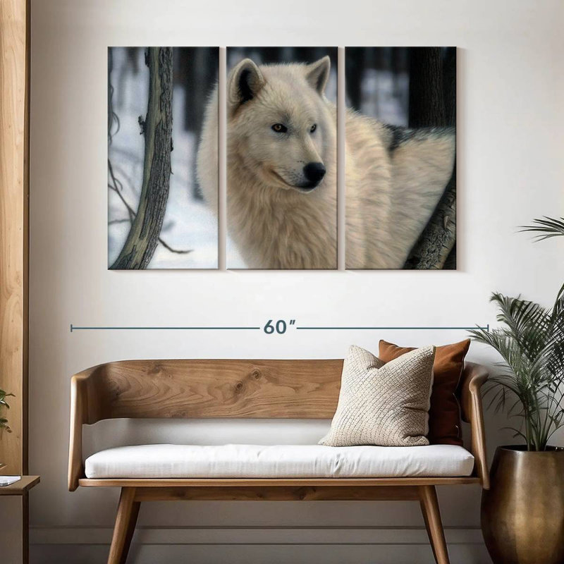 Brampt Arctic Prince Arctic Wolf, 32" H x 50" W