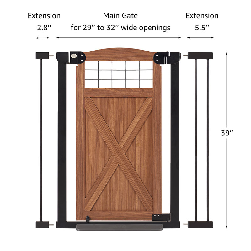 Adjustable Pressure Mounted Pet Gate, 99cm H