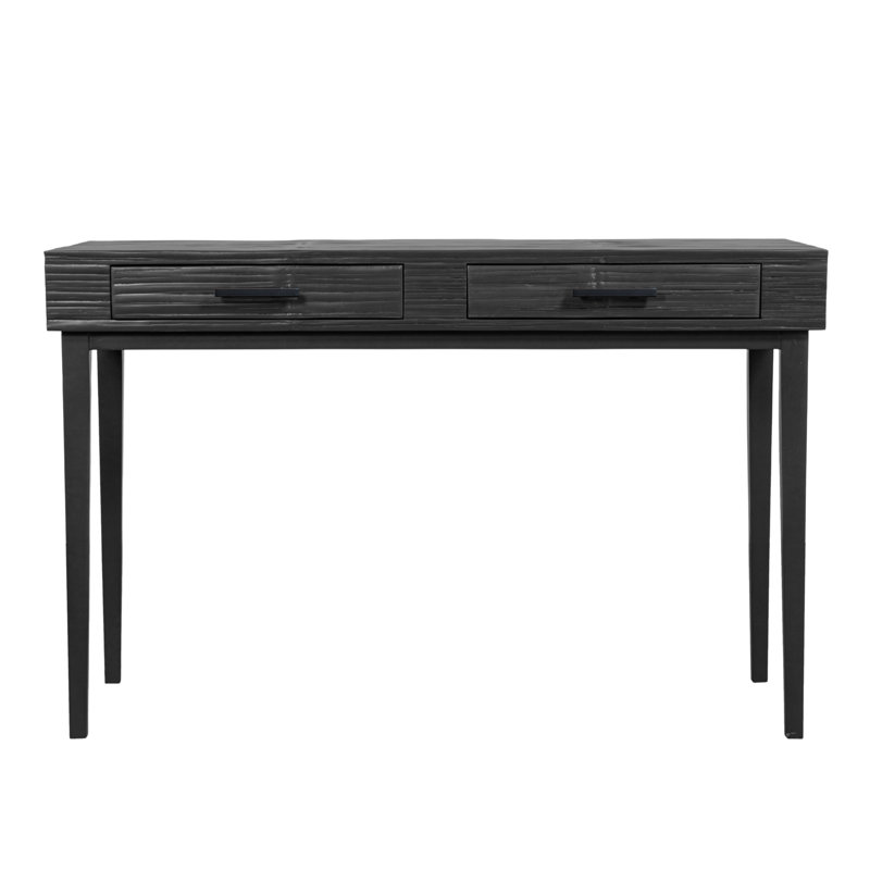 Andros Solid Wood Writing Desk, Black