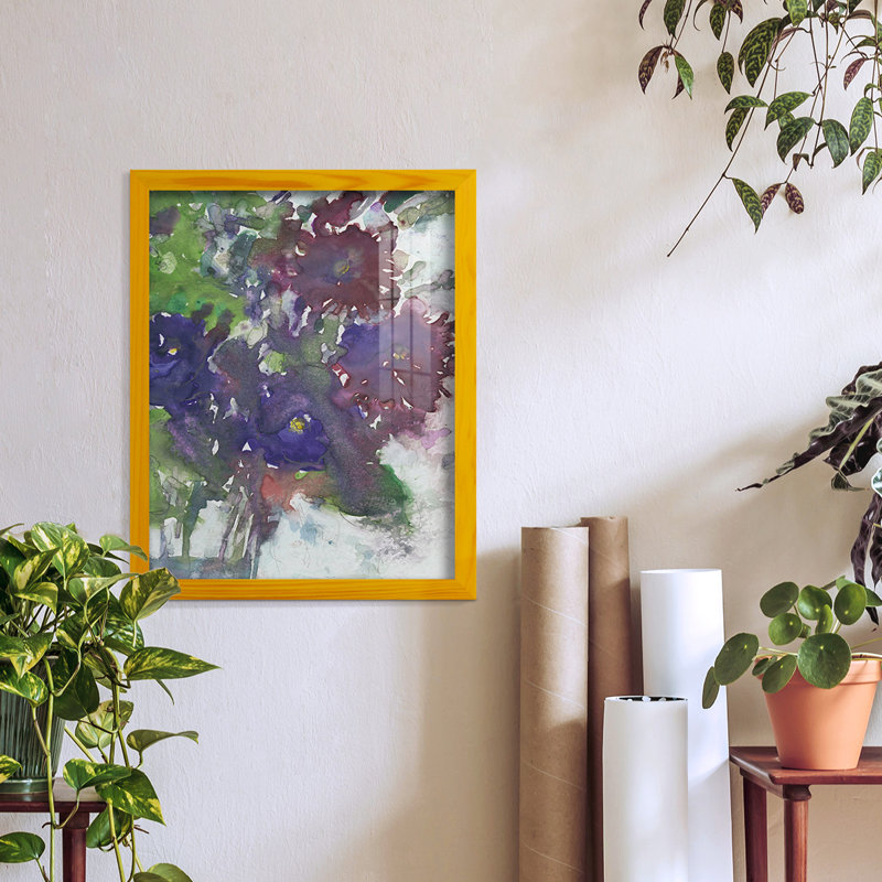 Derrall Garden Wild Things II, impression encadrée sur papier, H 15 po x l 12 po x P 1 po, Jaune tournesol