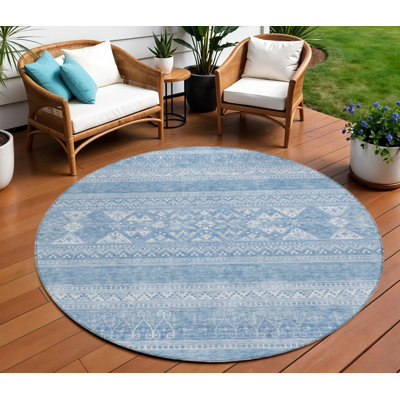 Tapis rond ivoire rond 8 pi Southwestern