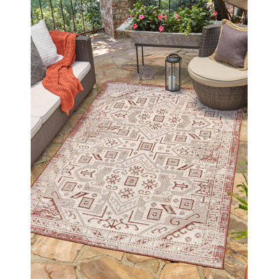 Tapis d'extérieur Chand couleur brique