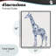 Giclée sur toile rétro girafe, design par lettré et doublé-631601071-631601069