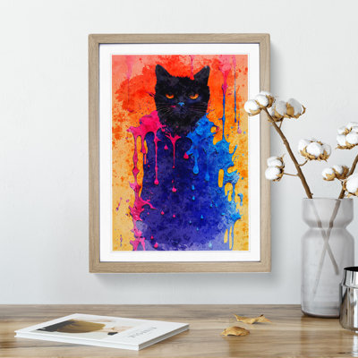 XV1022-3304X Painted Cat No.4 - Single Picture Frame Painting