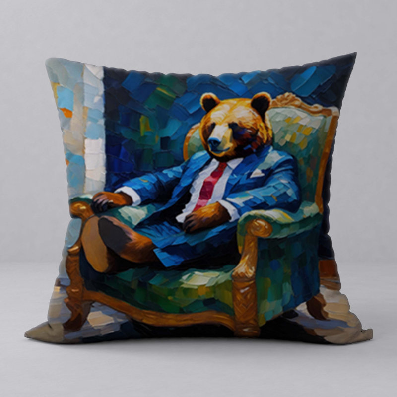  Abstract Reversible Throw Pillow