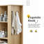 Grande armoire de rangement moderne avec compartiment inclinable et tablettes réglables, rangement latéral à gauche et à droite-1096547381
