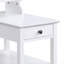 Table d'appoint à finition blanche avec USB