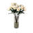 27'' Real Touch White Rose – 4'' Bloom Candle Faux Flower