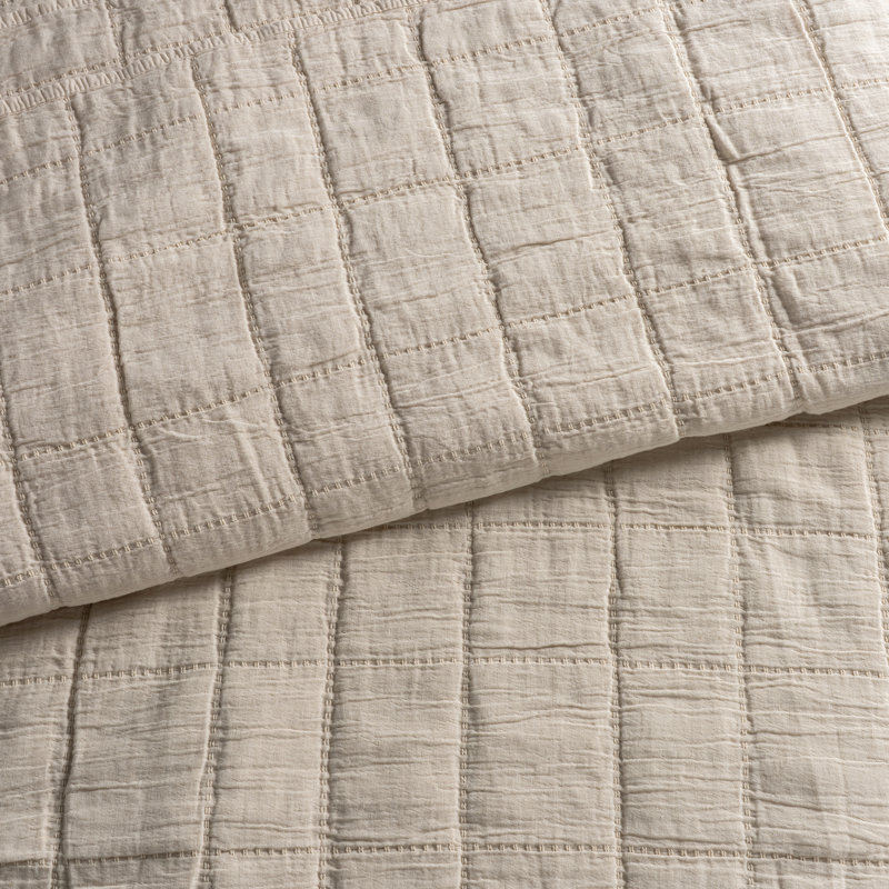 Monet Natural Quilted Coverlet, Natural, Twin/Twin XL