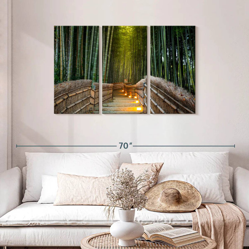 Sebbie Tranquil Arashiyama Bamboo Forest, 28" H x 45" W