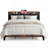 Fateemah Upholstered Faux Leather Bookcase Bed with Shelves-1990574314