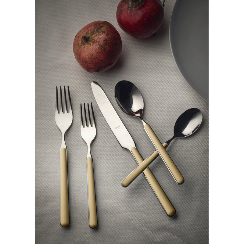 Fantasia Stainless Steel Flatware Set of 20 - Service for 4, Vanilla