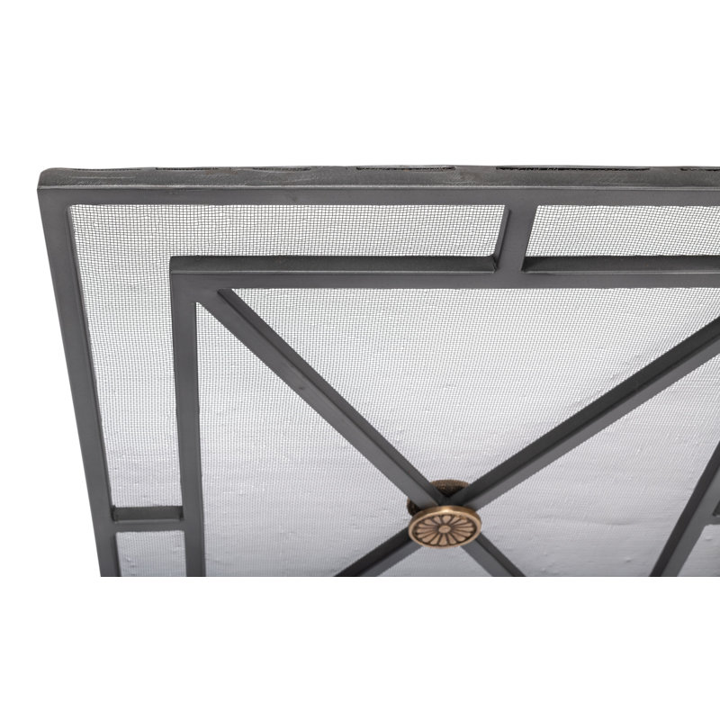 Single Panel Iron Fireplace Screen