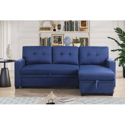 Canapé modulaire convertible rembourré avec méridienne coulissante