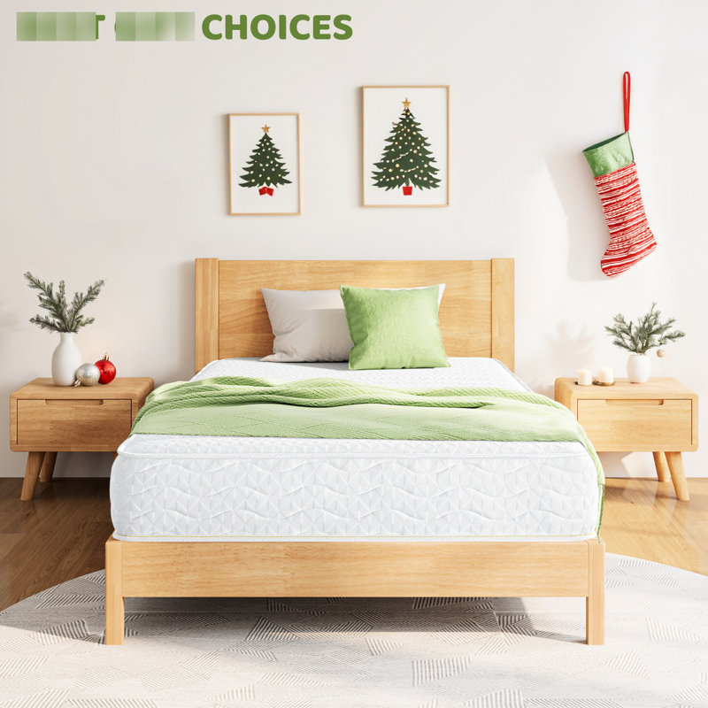 Matelas double de 8 po, ressorts ensachés indépendamment, support de bord, tissu respirant, idéal pour les chambres à coucher modernes