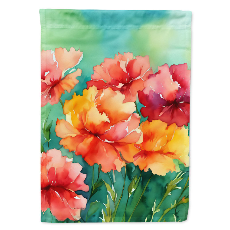 Drapeau de jardin double en polyester H 15,5 po x l 11,25 po