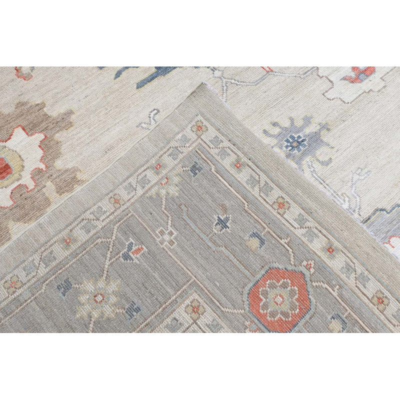 Oushak Collection, Transitional One-of-a-Kind Rectangle 10'2" X 14' Hand Knotted Area Rug