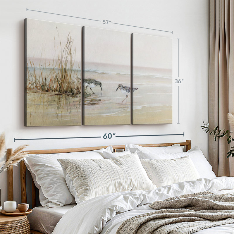 «Early Risers I», 3 pièces, H 36 po x l 57 po