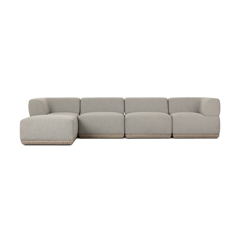 Penryn Outdoor 4 Pc Sectional W/ Ottoman