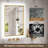 LED Bathroom Mirror with Backlit,Bathroom Vanity Mirror, Metal Framed Beveled Edge, 3 Color Lights, Safe Defogging-1170641542-1170641541