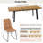 63.1-78.8'' Extendable Dining Table Set,7-Piece Modern Kitchen Table with 6 Upholstered Dining Chairs -794590698