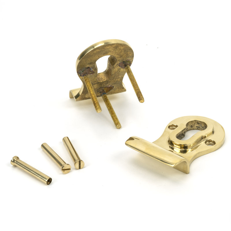 Euro Rosette, Polished Brass