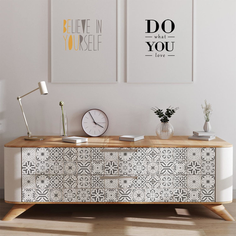 38.1cm W x 38.1cm L PVC Peel and Stick Mosaic Tile