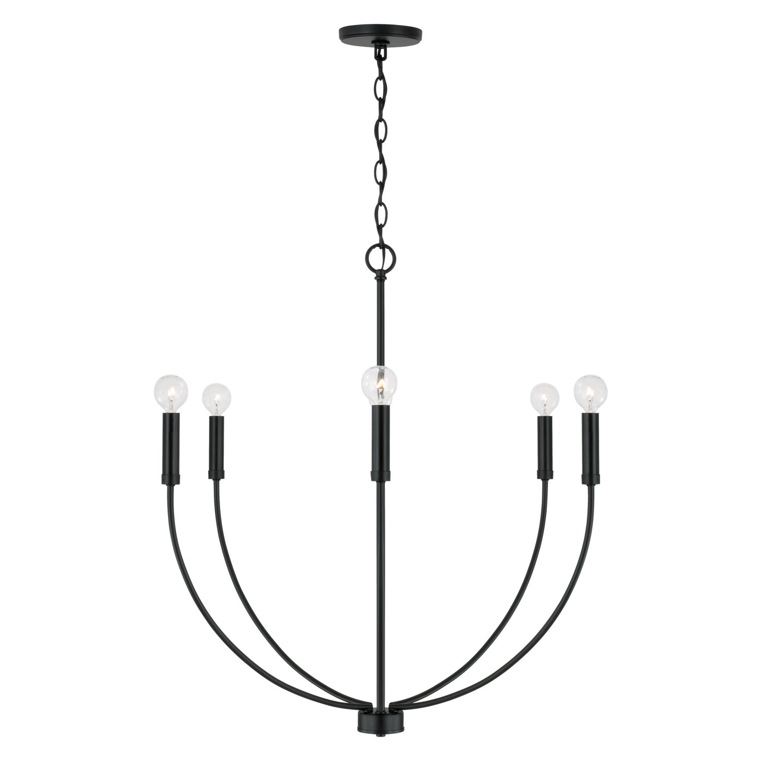 Ansley Chandelier, Black, 6 Lights