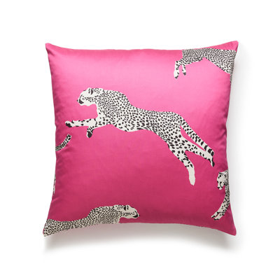Leaping Cheetah Square Pillow Cover & Insert