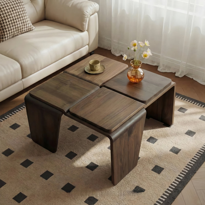 Table basse carrée 30 pouces en noyer