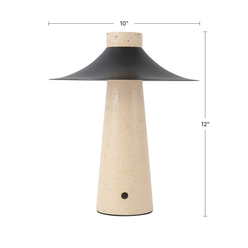 Hagen 12-in Black dimmable LED Table Lamp, Urban Bronze