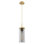 Downtown Urban - Blakeley - Luminaire suspendu 1 corde 5 po - Finition nickel satiné - Abat-jour fumé clair