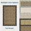 Tapis lavable pour le salon - Tapis mince moderne à poils courts - Tapis à bord doux antidérapant - Résistant aux marques, pliable - 9 x 12 pi, brun, É.-U.