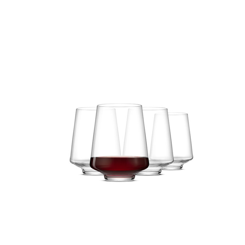 Vin sans pied 19 oz Sidney, ensemble de 4, transparent