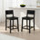  Tabouret de bar Yalingup avec structure en bois massif (ensemble de 2)