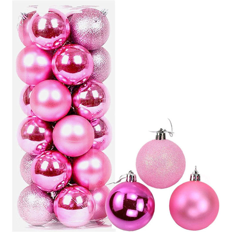 Polyvinyl Chloride (PVC) Bauble, 6cm H x 6cm W x 6cm D, Pink