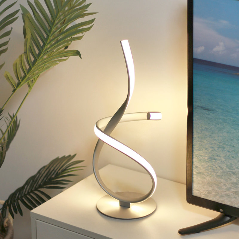 Lampe fantaisie Hadin, Chrome satiné
