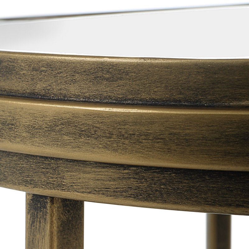 Westwood Mirrored Glass Top End Table Set