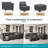 Ashbury Ivery 169.4'' Large U-Shaped Variable Sectional Couch Module Polyester Blend Sofa with Storage-1703748094