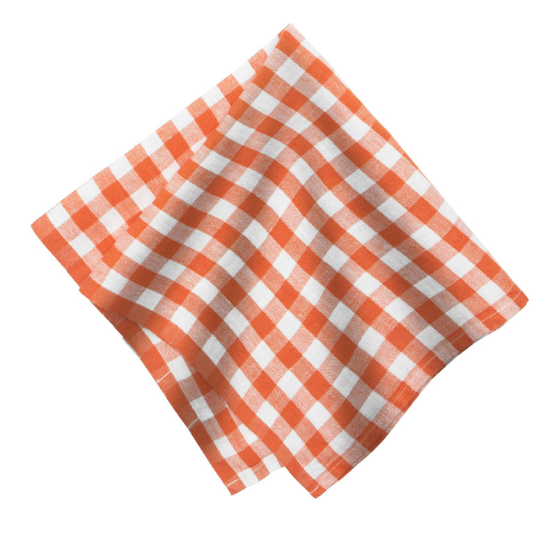 Alessandro Linen Square Napkins, Clementine
