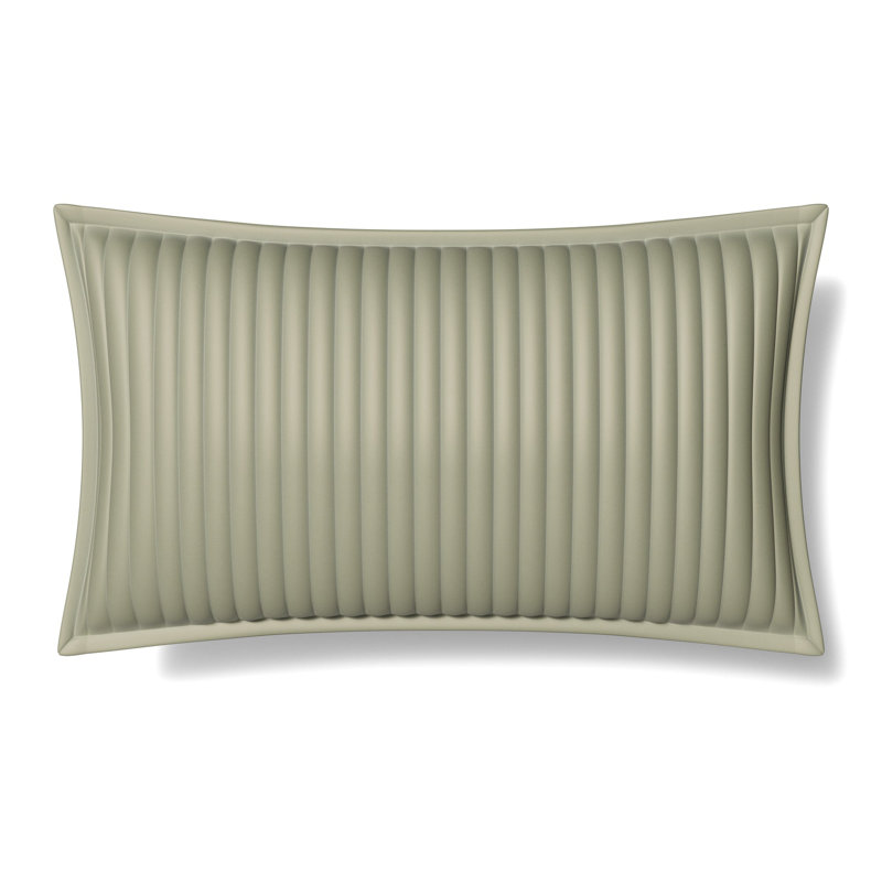 Quilted Silk Channel Sham , Frost, 20"H x 36"W 