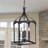 Arminta 4 - Light Black Lantern Pendant