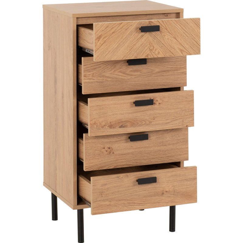 Nathainel 48.5cm W 5 - Drawer Chest of Drawers