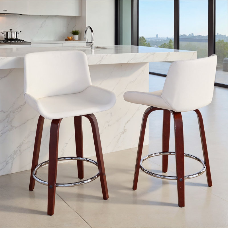 Tabouret de comptoir 24 po Rondell, Blanc